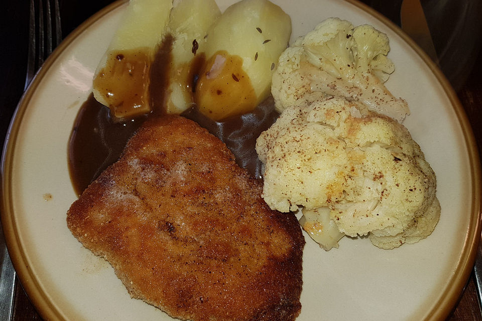 Bautzner Schnitzel mit Blumenkohl Bautzner Schnitzel mit Blumenkohl