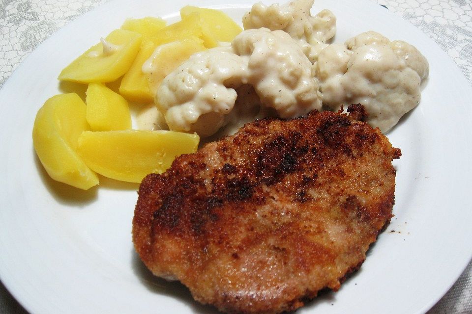 Bautzner Schnitzel mit Blumenkohl Bautzner Schnitzel mit Blumenkohl