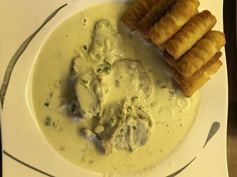 Schweinemedaillons mit Frühlingszwiebel-Sahne-Sauce von Peet_Stahl ...