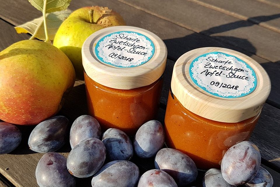 Brigittes scharfe Apfel-Zwetschgensauce