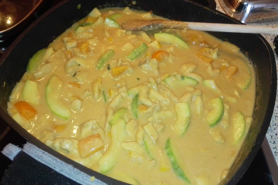 Curryhähnchen Hawaii-Style