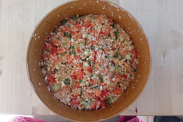 Low carb Couscous-Salat aus Blumenkohl von Annahex| Chefkoch