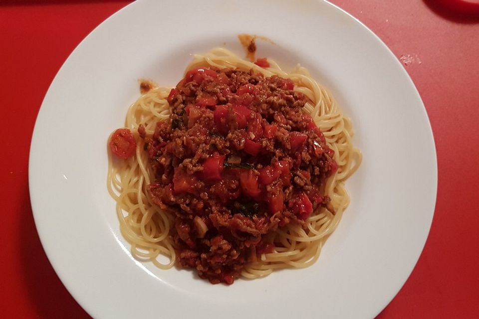 Bolognese mit Senf à la Antje