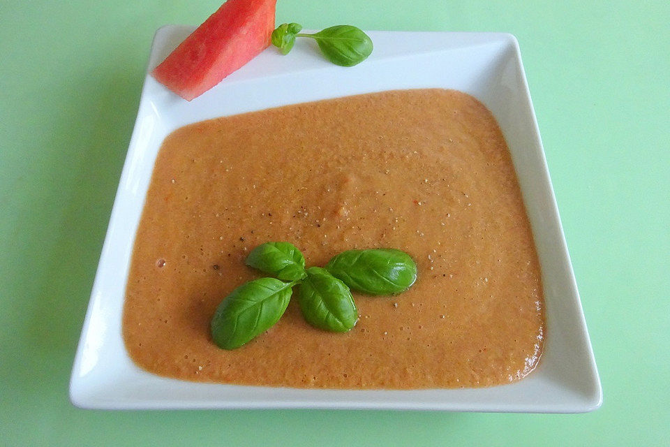 Wassermelonen-Tomaten-Gazpacho