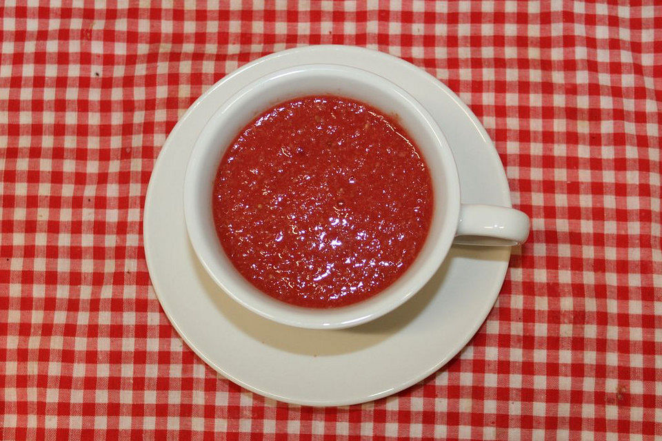 Wassermelonen-Tomaten-Gazpacho