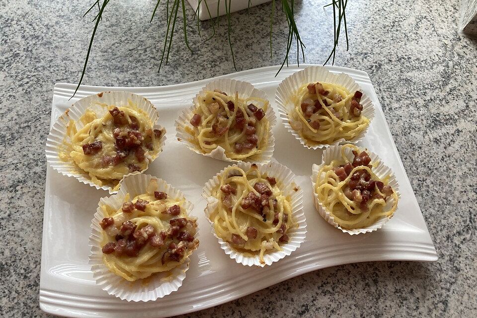 Spaghetti-Carbonara-Muffins