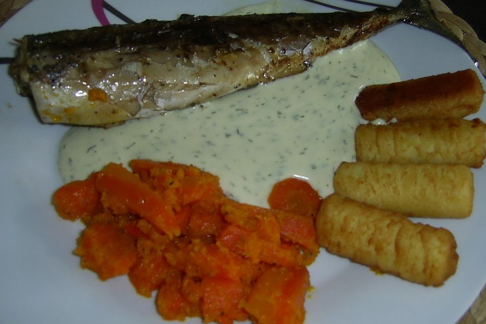 Saftige Makrelen mit würziger Sauce