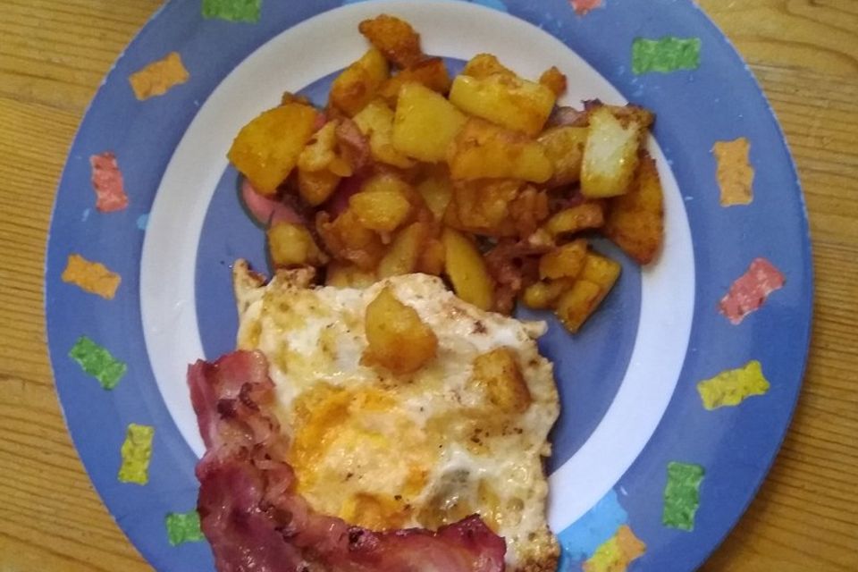 Papas deftig-süße Bratkartoffeln mit Honig und Bacon