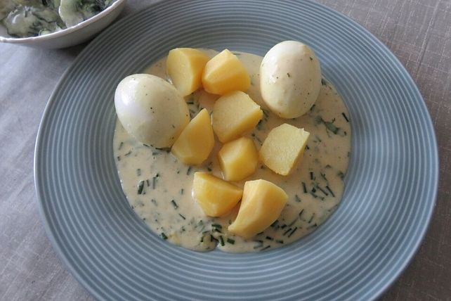 Eier in Kräuter - Senf - Soße von Esmeralda25| Chefkoch