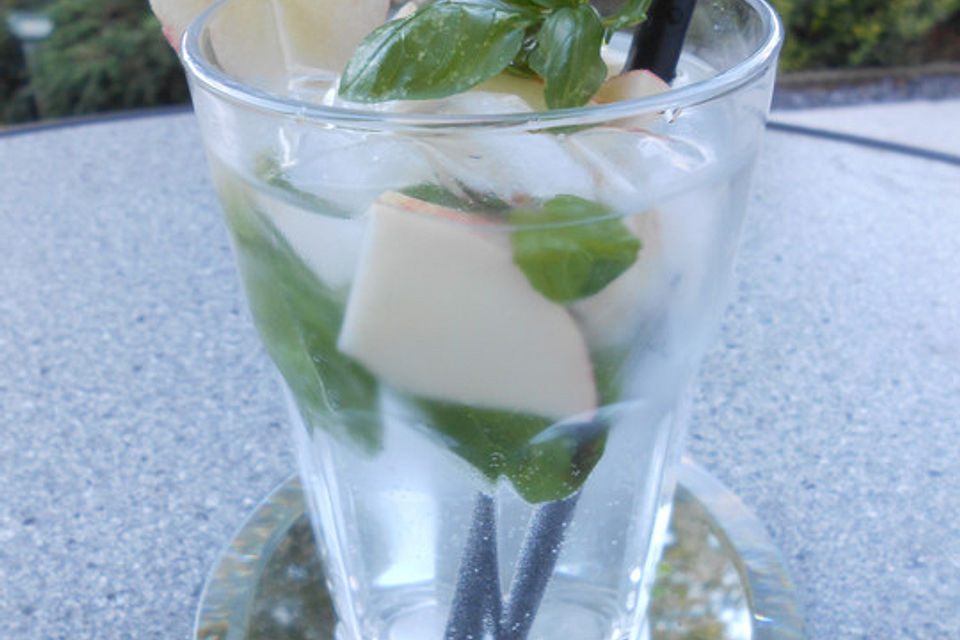 Gin and Tonic mit Apfel und Basilikum Gin and Tonic mit Apfel und Basilikum