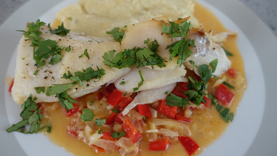 Brasilianischer Stockfisch mit Kokosmilch und Ingwer von hefide