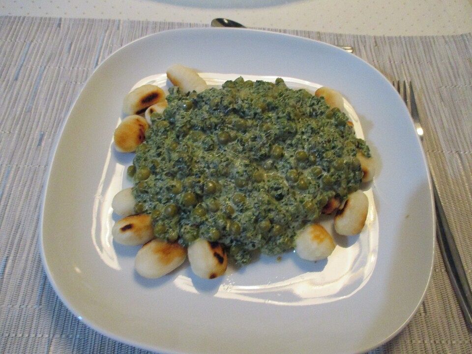 Gnocchi mit Erbsen und Spinat von mairimka| Chefkoch