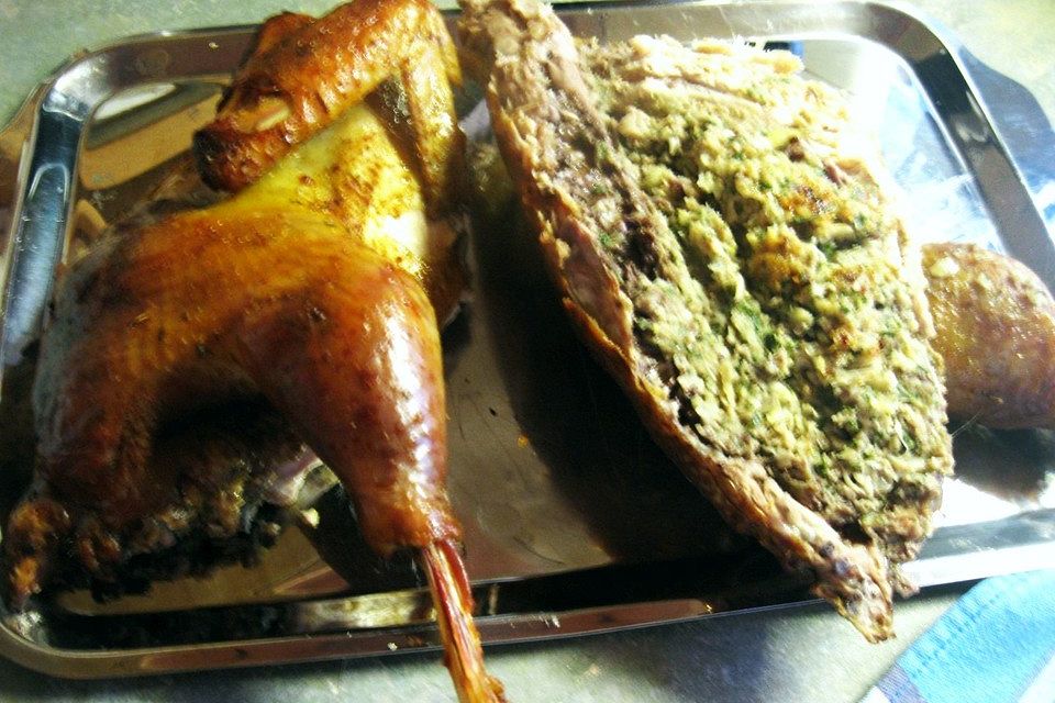Brathähnchen im Römertopf