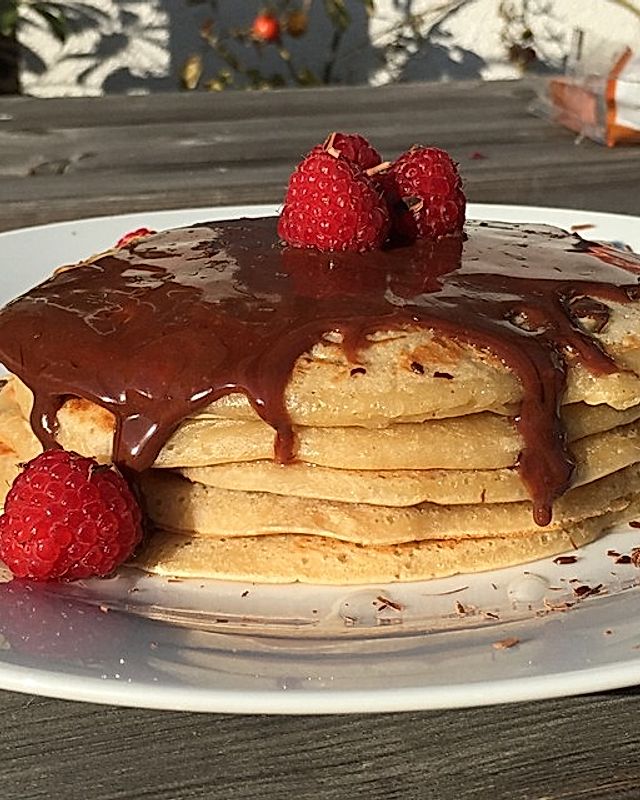 Vegane Vanille-Sojamilch-Pancakes