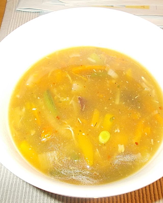 Sauer-scharfe-Suppe