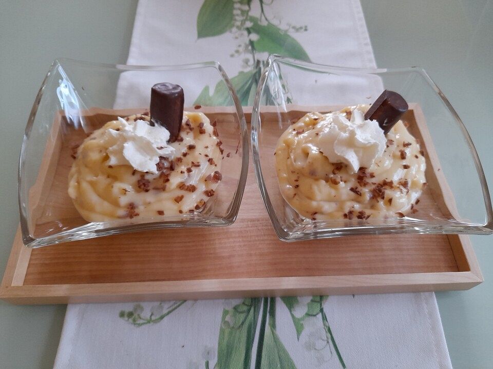 Vanillepudding mit Rum und Schokolade| Chefkoch