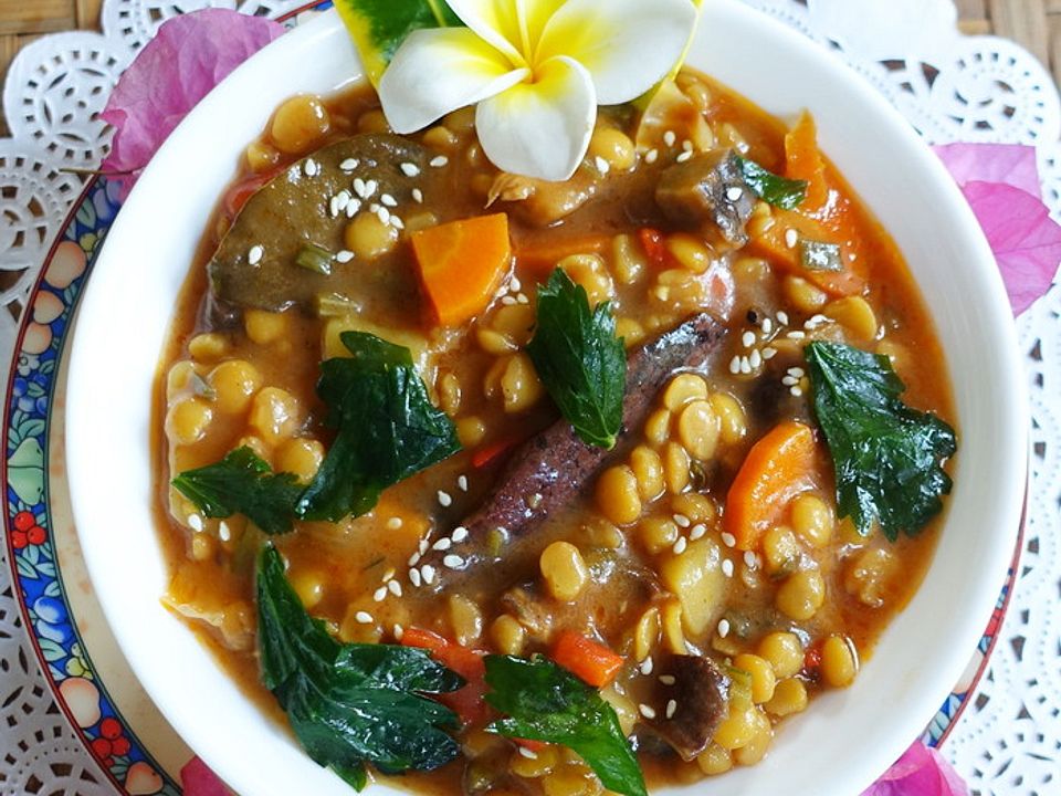 Würzig-scharfe Linsensuppe Szechuan-Art von dieter_sedlaczek| Chefkoch