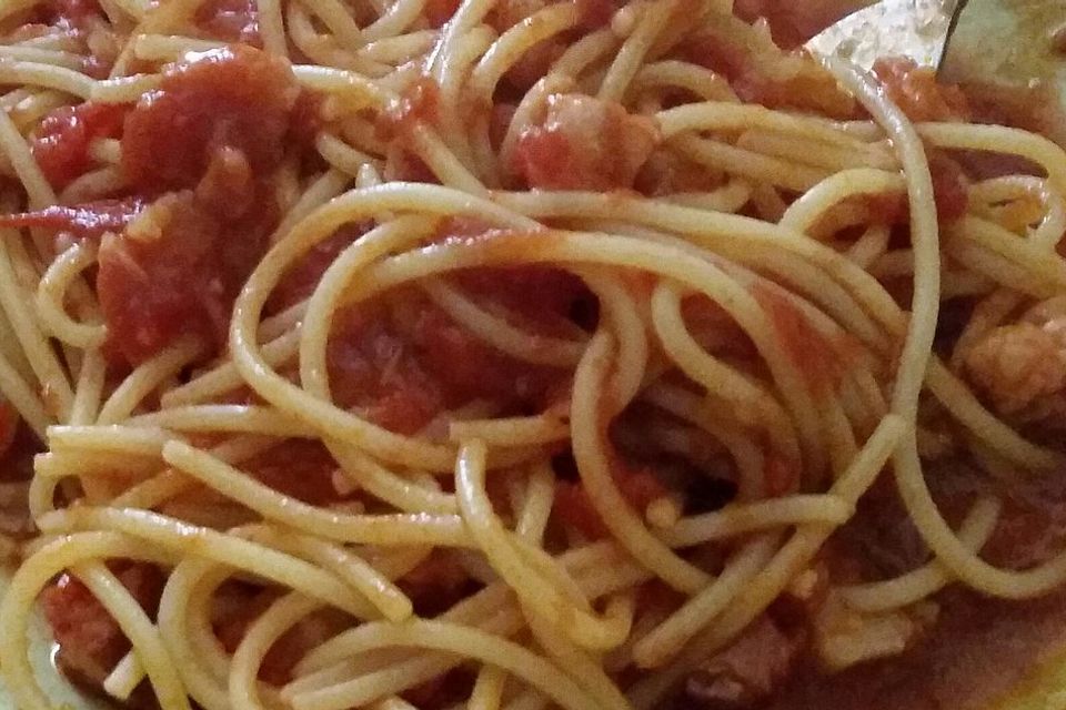 Spaghetti Matriciana auf meine Art Spaghetti Matriciana auf meine Art