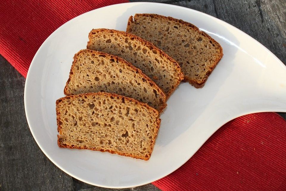 Kichererbsen-Leinsamen-Vollkornbrot mit Sauerteig