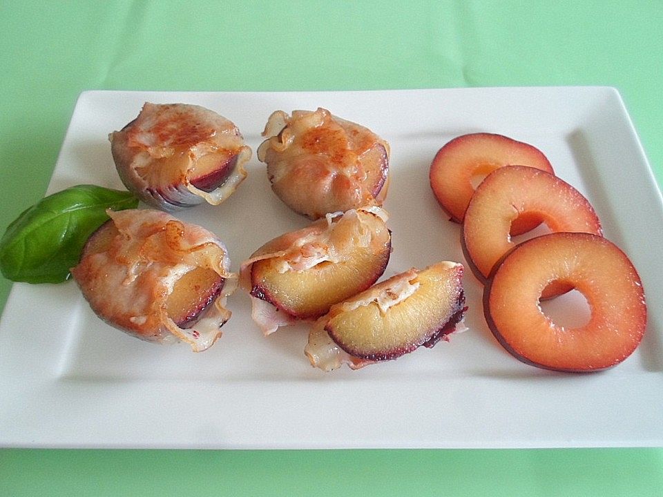Mozzarella-Pflaume im Baconmantel von movostu| Chefkoch