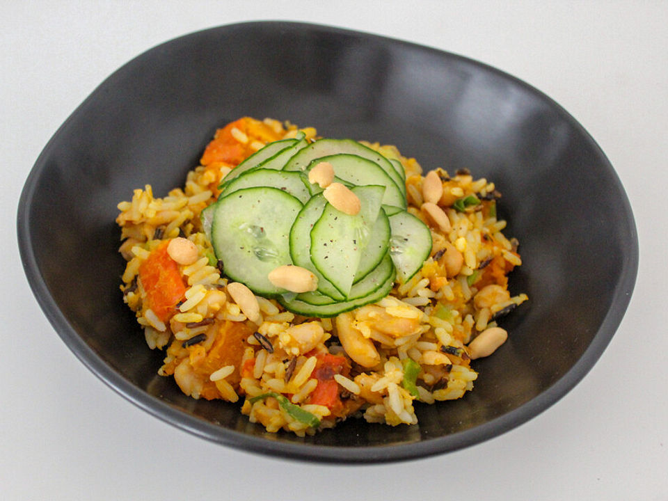 Herbstlicher Reissalat mit Kürbis und Bohnen von geschmacklich_gut ...