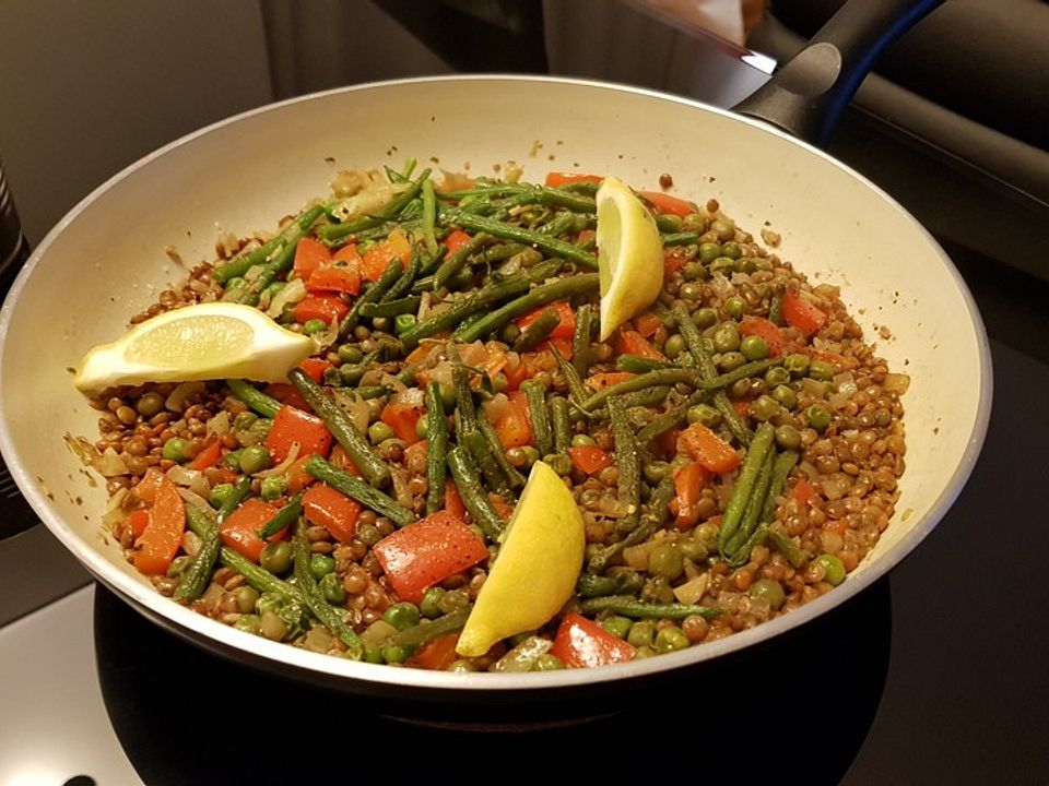 Gemüsepaella mit Linsen von MicalSchmitz| Chefkoch