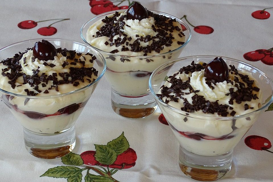 Kirsch-Pudding-Dessert