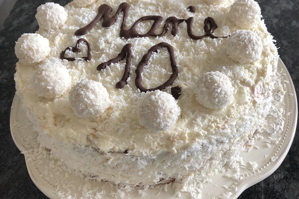 Raffaello-Himbeer-Torte