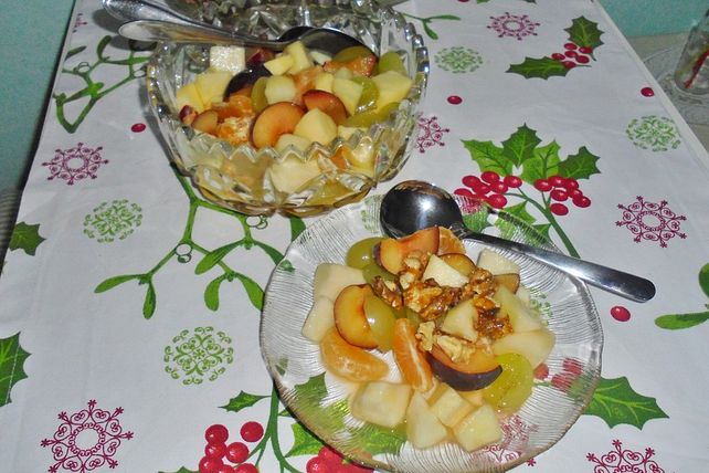 Herbstlicher Obstsalat mit karamellisierten Walnüssen von Anaid55| Chefkoch