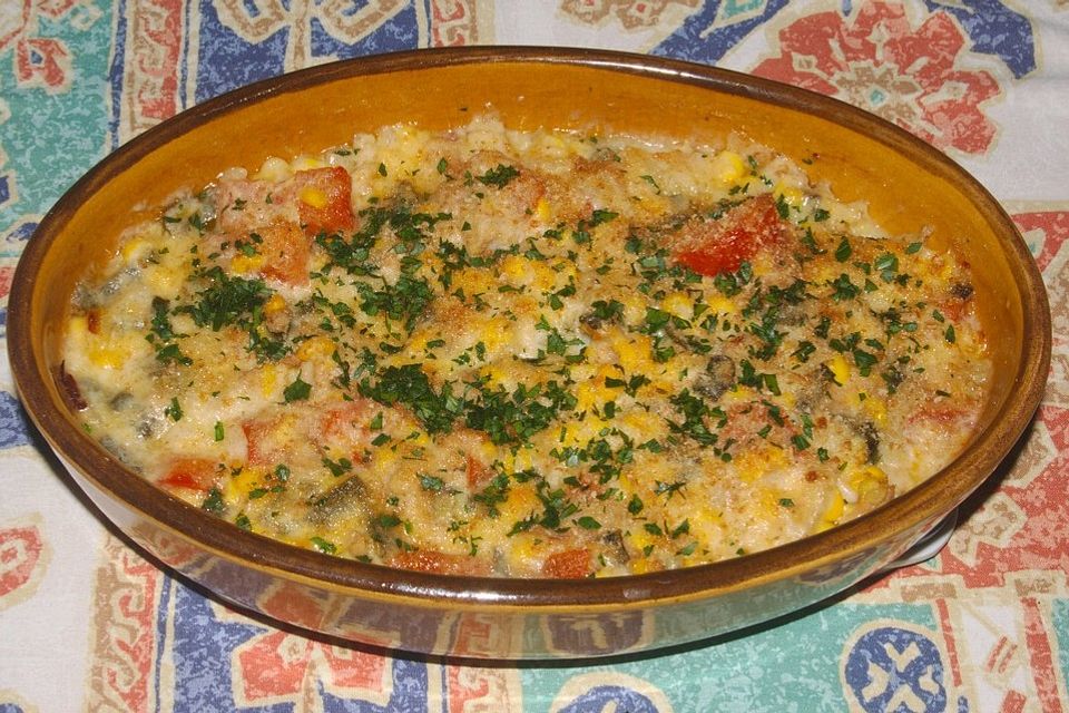 Thunfisch-Mais-Gratin