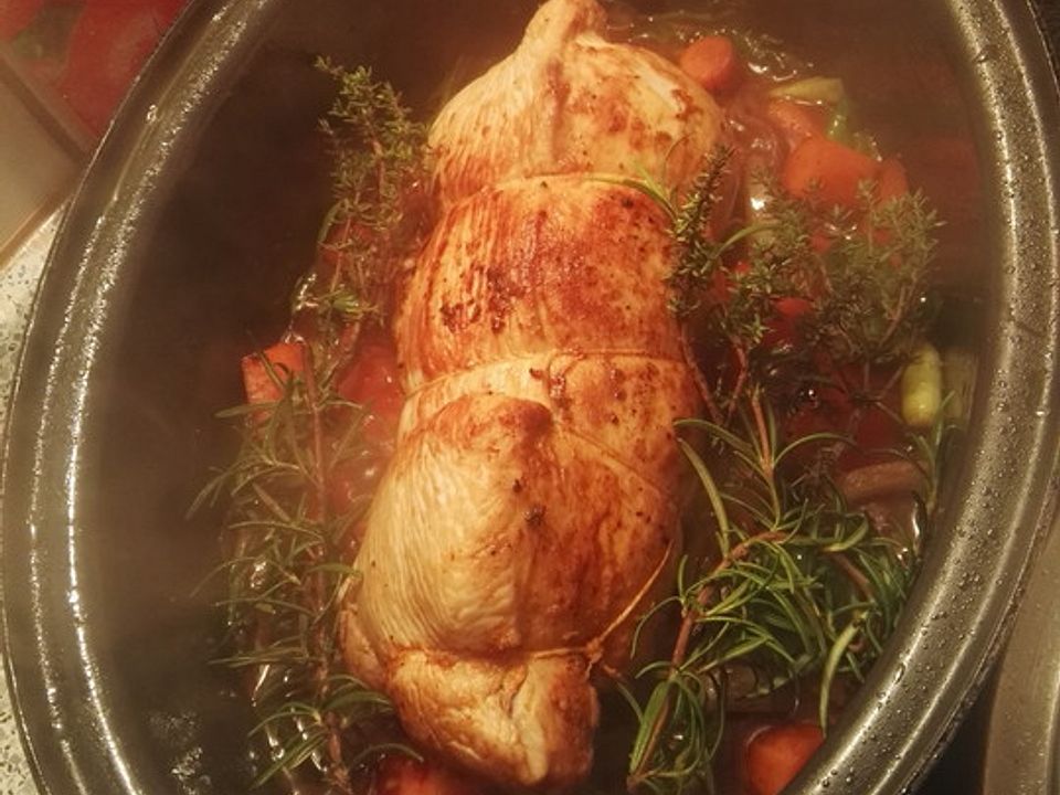 Putenbraten in Gemüse-Rotweinsauce von Schlobojaner| Chefkoch