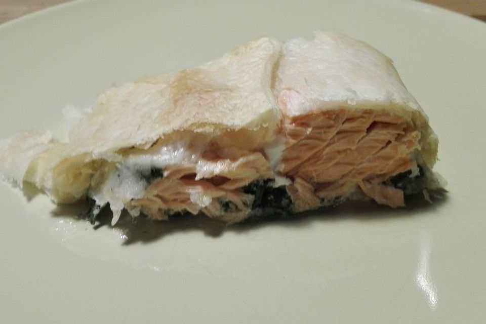 Spinat-Lachs-Strudel