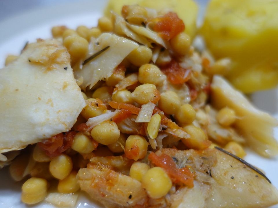 Stockfisch mit Kichererbsen - Ceci di Magro von hefide| Chefkoch