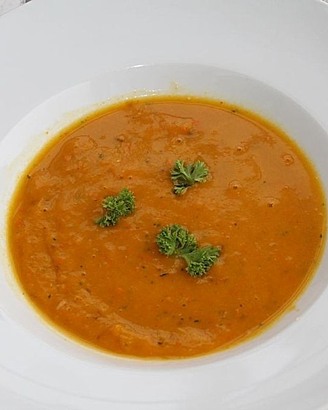 Kürbissuppe mit Ingwer und Curry
