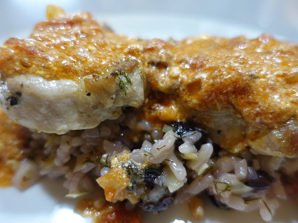 Schweinefilet mit Tomaten-Joghurtsauce auf Gewürzrisotto von hefide ...