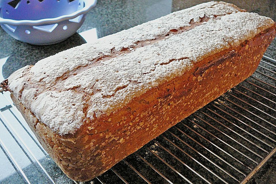 Vollkornbrot mit Roggen, Weizen und Sauerteig