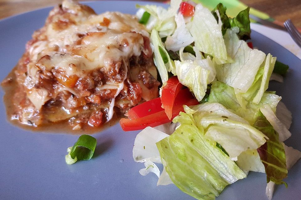 Vegetarische Lasagne mit Champignons