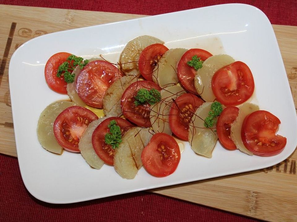 Harzer Käse-Tomate-Carpaccio - Kochen Gut | kochengut.de