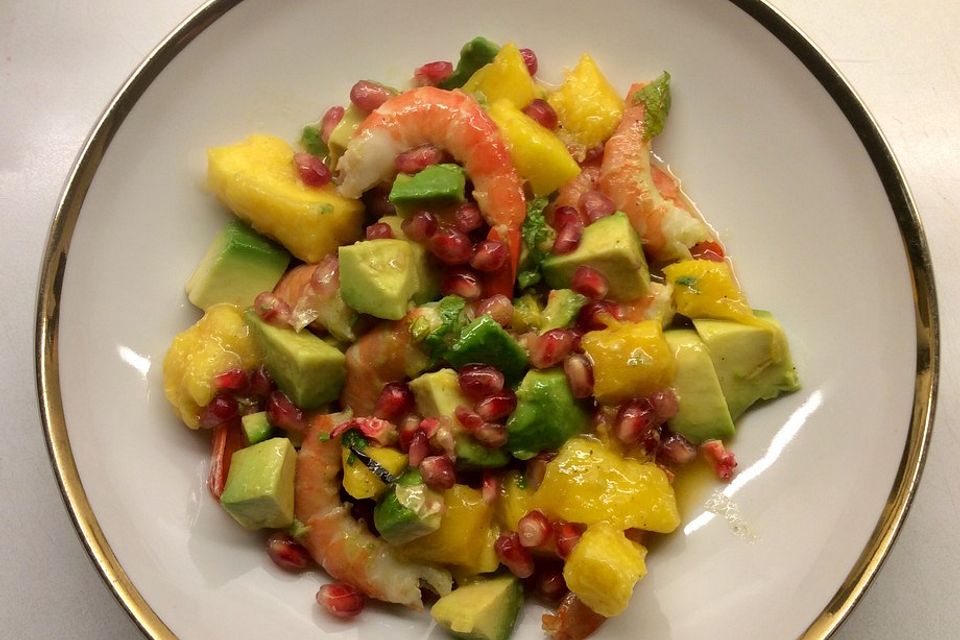 Avocado-Mango-Garnelen-Salat Tropical