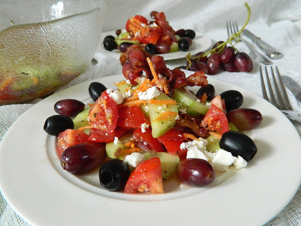Bunter Salat mit Feta und Bacon Thessaloniki von dieter_sedlaczek| Chefkoch