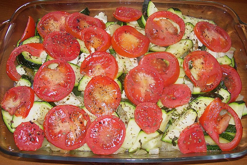 Zucchini - Schafskäse - Pfanne