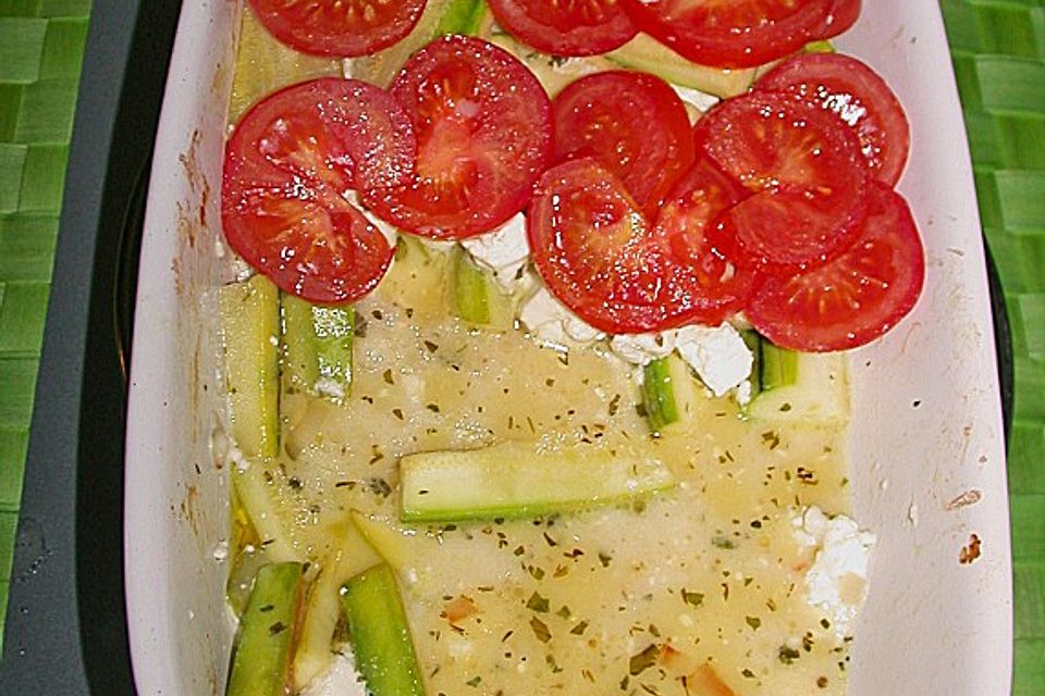 Zucchini - Schafskäse - Pfanne