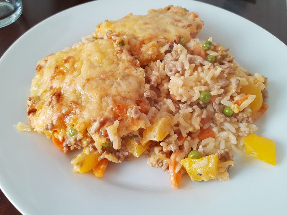 Gemüse-Reis-Auflauf mit Hackfleisch von Karto91| Chefkoch