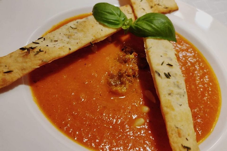 Suppe von gerösteten Tomaten - Roasted Tomato Soup