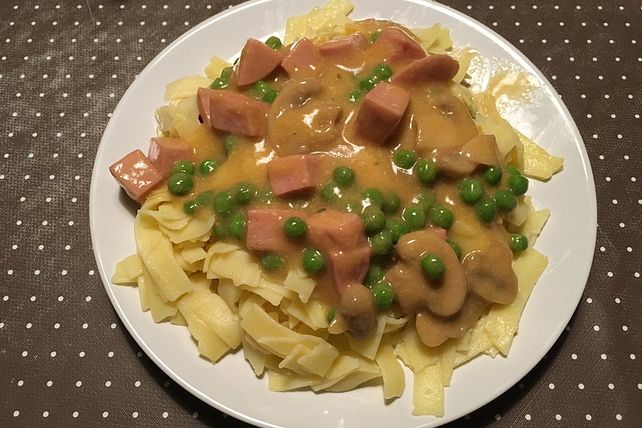 Spätzle mit Fleischwurst-Pilz-Soße von Malte48| Chefkoch