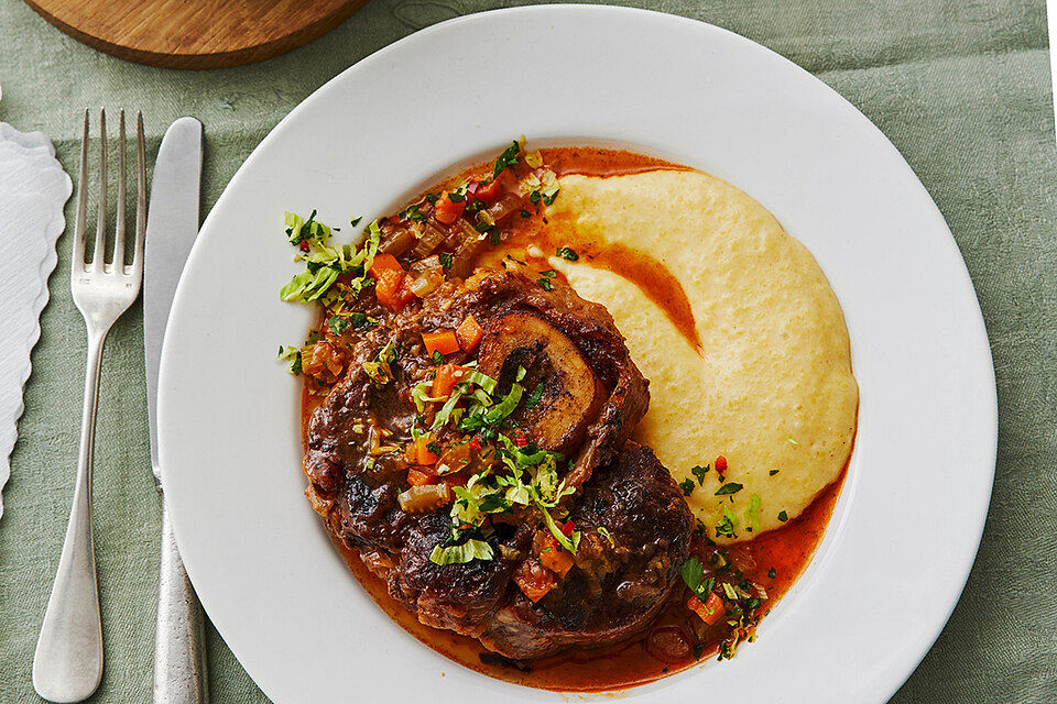 Ossobuco mit cremiger Polenta