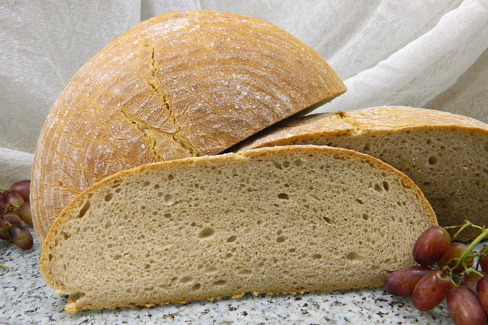 Dinkel-Roggenbrot mit Sauerteig