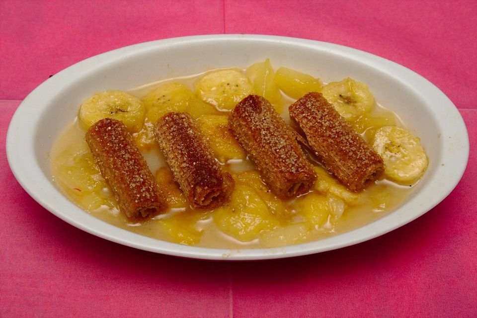 Bananen-Ananas-Gratin