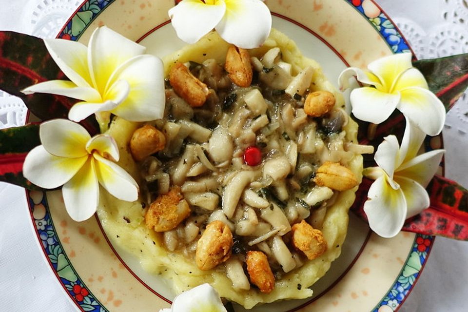 Shimeji-Pilzragout auf schwäbische Art