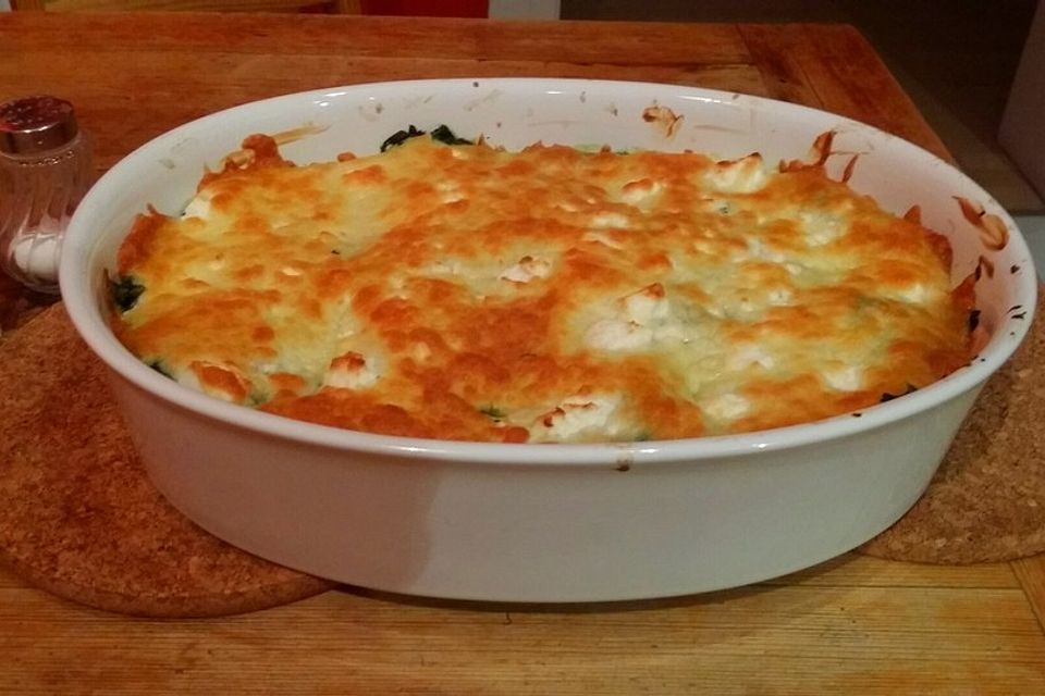 Spinat-Feta-Lasagne